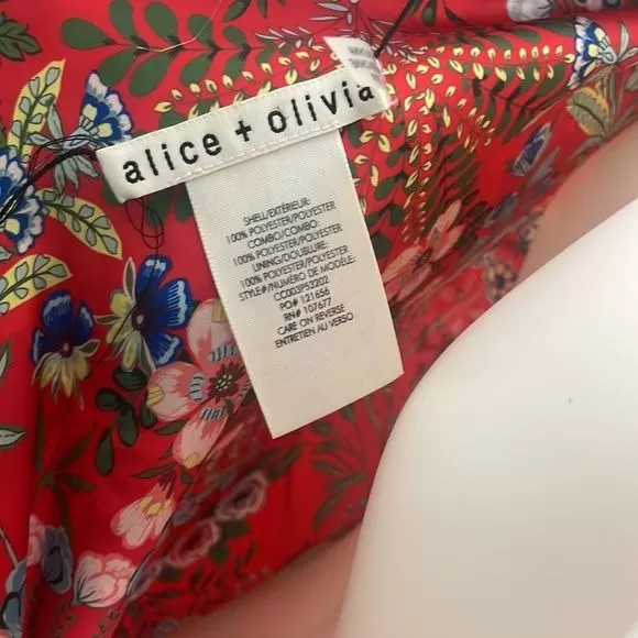 Alice  Olivia Multi Print Silk Reversible Jacket