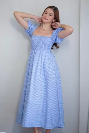 Alison Maxi Dress - blue gingham