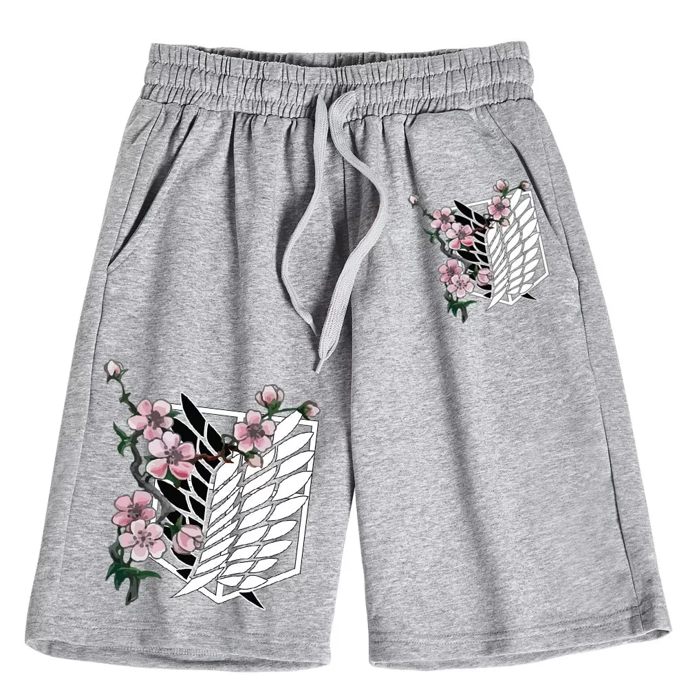 Attack On Titan Elastic Waist Shorts High Quality