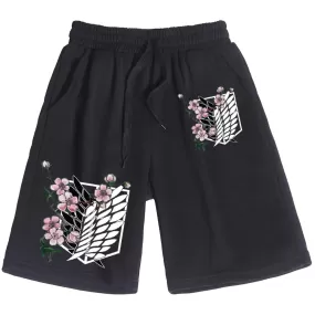 Attack On Titan Elastic Waist Shorts High Quality