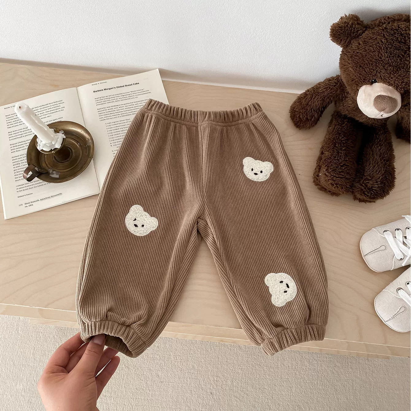 Baby Kid Girls Boys Solid Color Cartoon Pants Wholesale 240111138