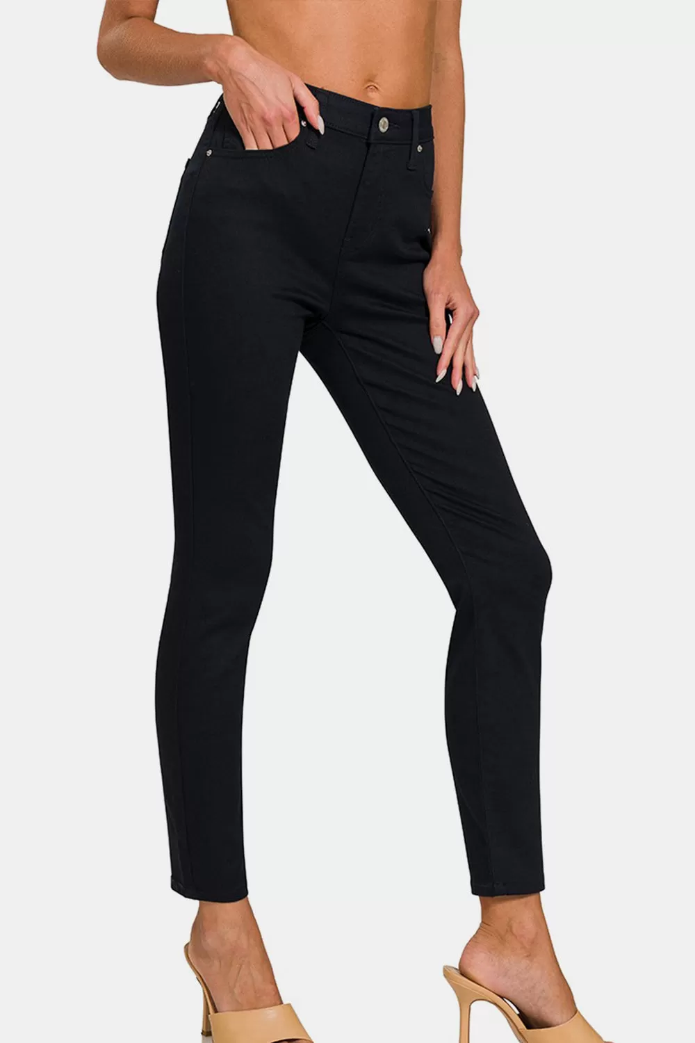 Black Full Size High-Rise Skinny Jeans