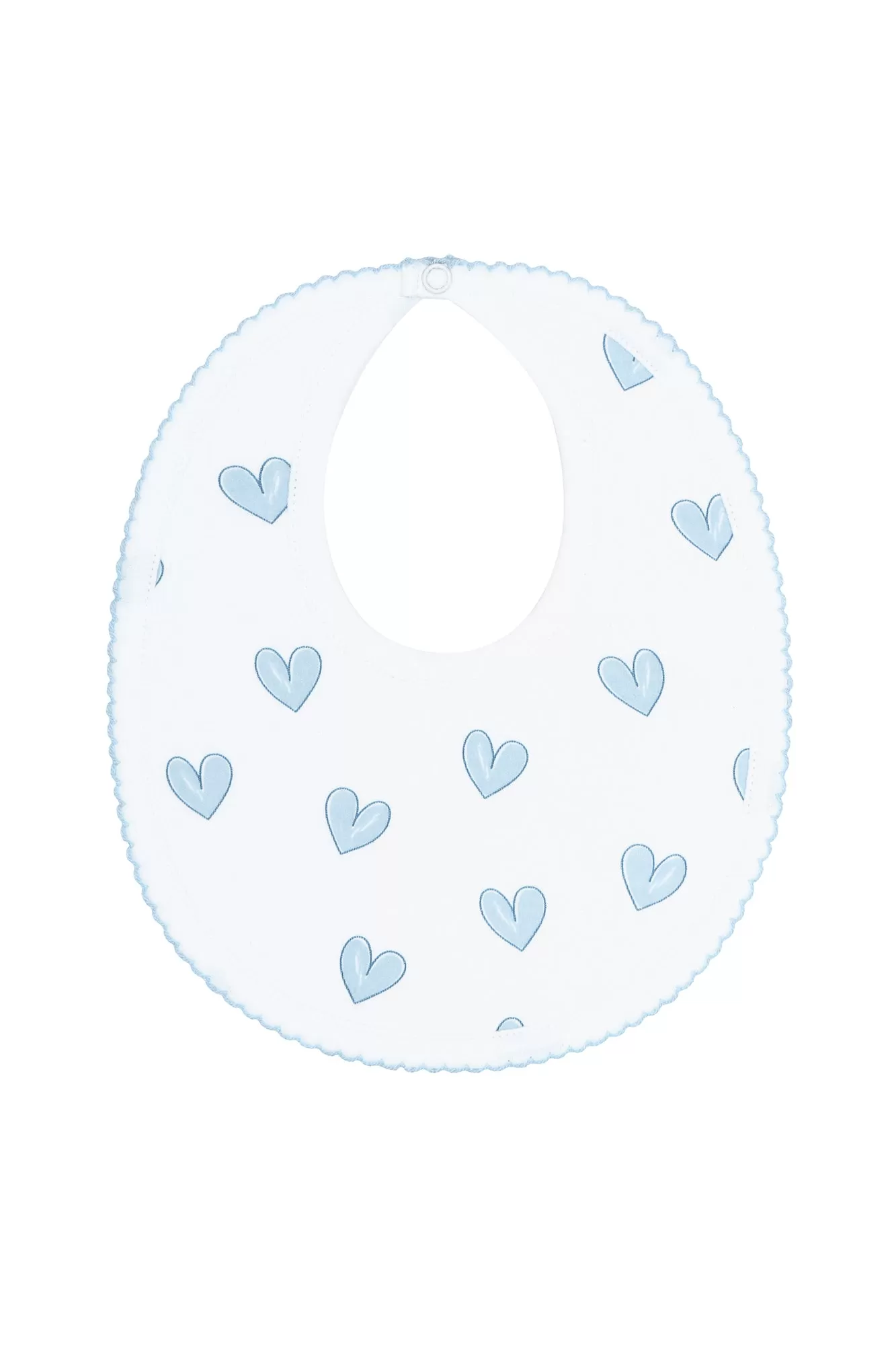 Blue Heart Print Bib