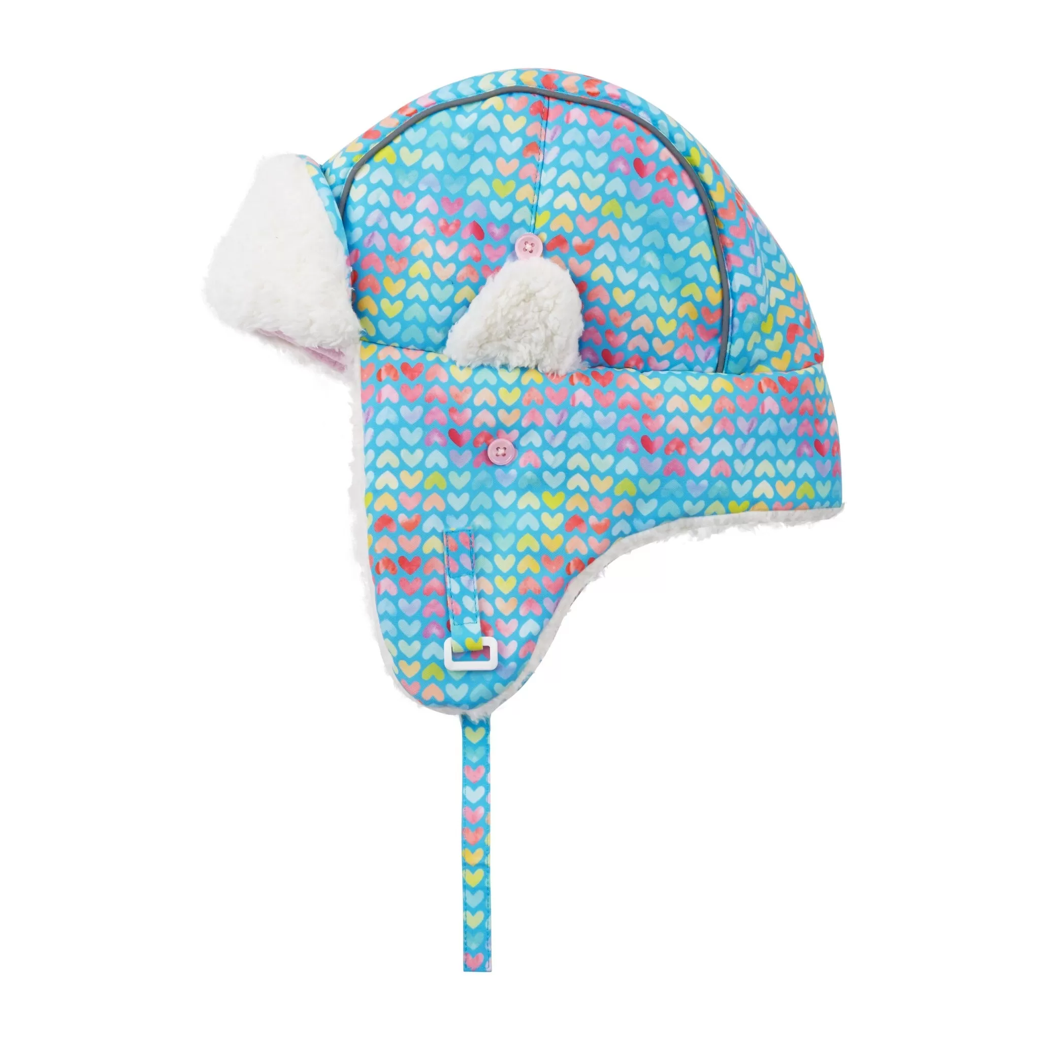 Blue Heart Trapper Hat