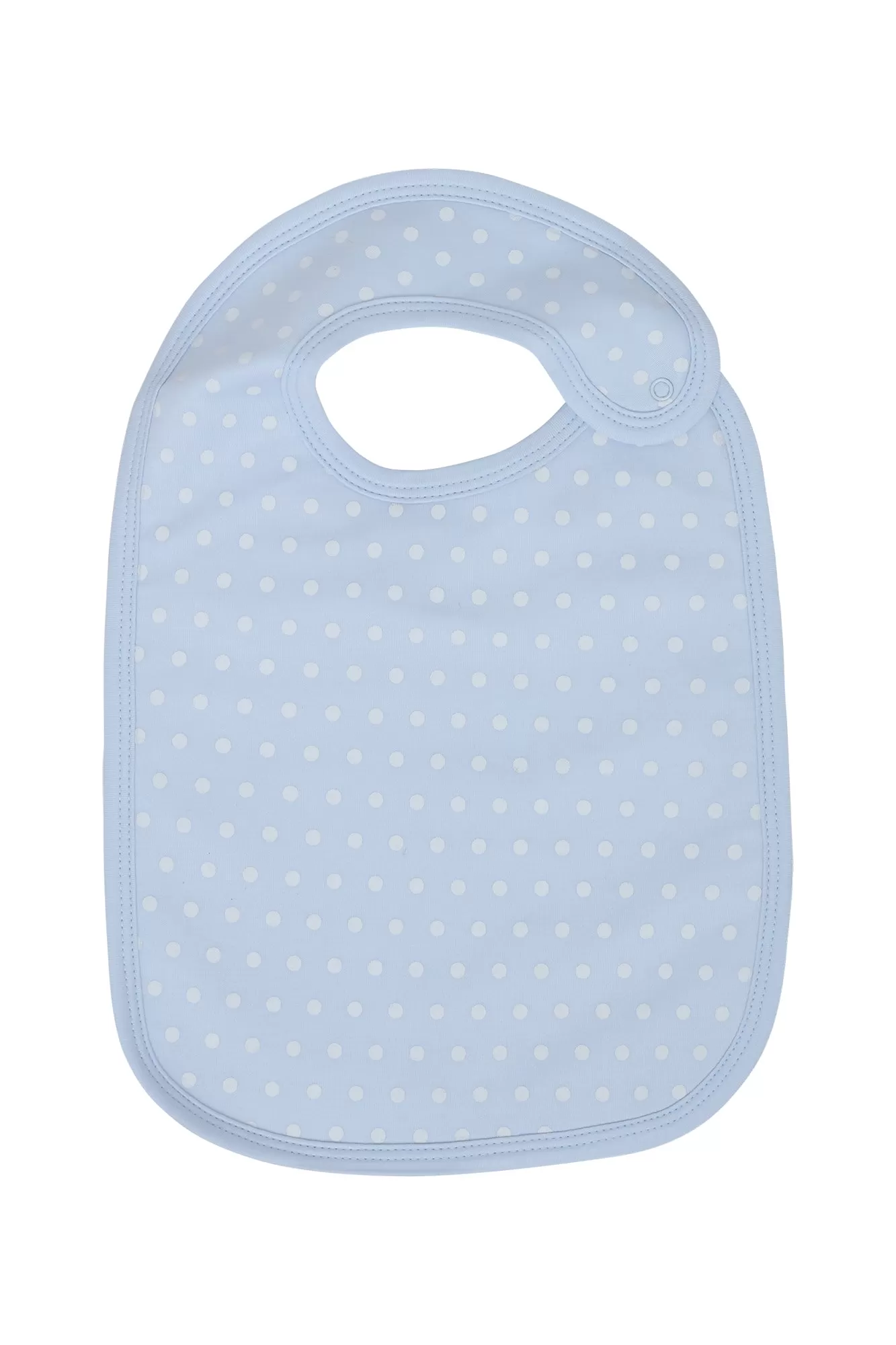 Blue Polka Dots Baby Feeding Bib