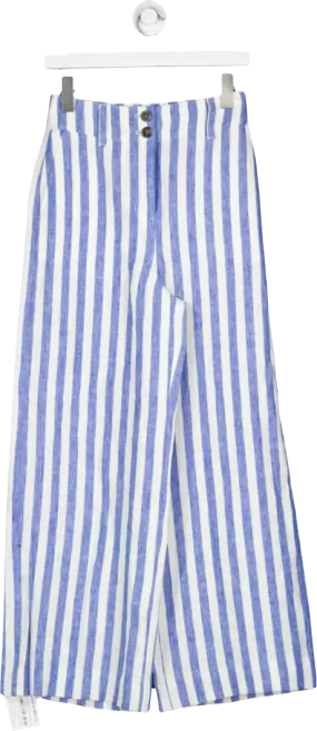 Boden Blue Westbourne Linen Trousers UK 6 petite