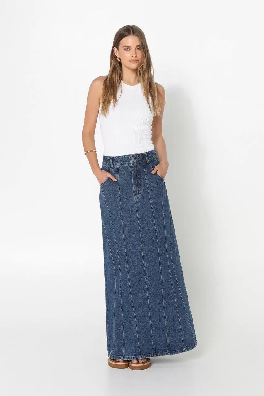 Carissa Maxi Skirt | Dark Blue