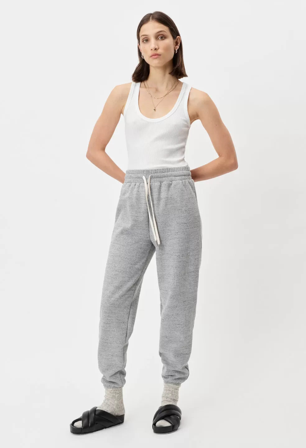 Cashmere Fleece Women’s LA Sweatpants / Heather Grey