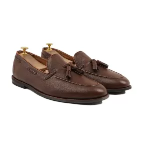 Danver - Men's Brown Pebble Grain Loafer