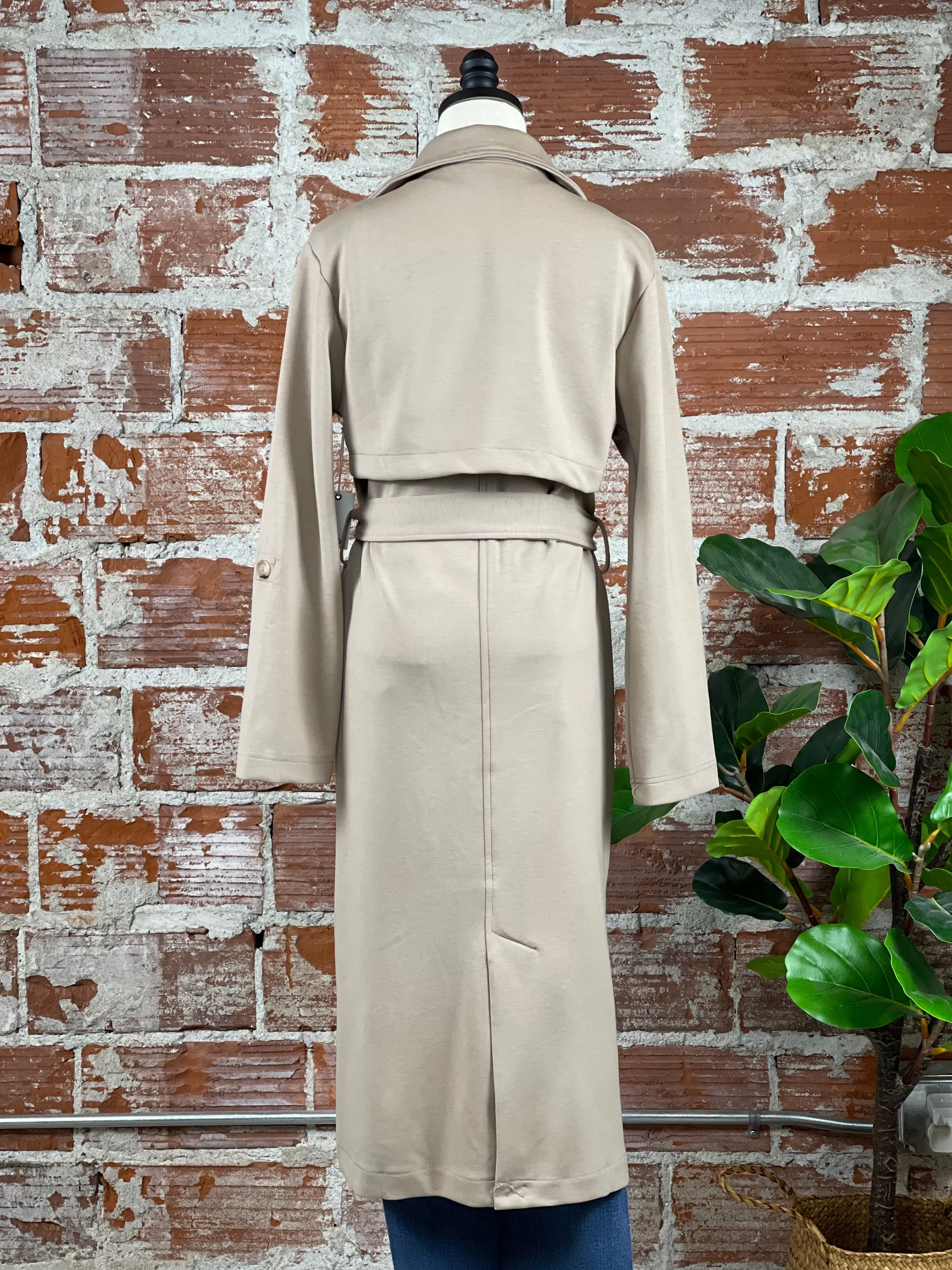 Dex Marilyn Long Jacket in Taupe