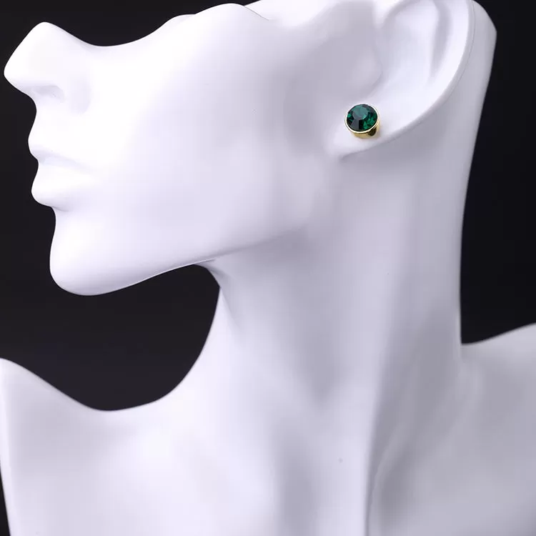 Exaggerated Crystal Drop Stud Ear Jacket - 3 Colors