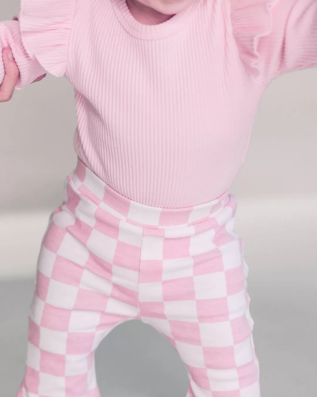 Flutter Sleeve Baby Bodysuit | Pink