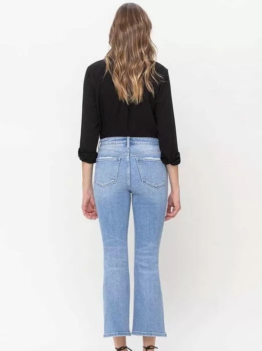 Flying Monkey : High Rise Crop Flare Jean