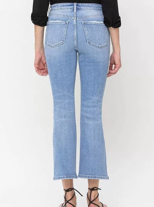 Flying Monkey : High Rise Crop Flare Jean