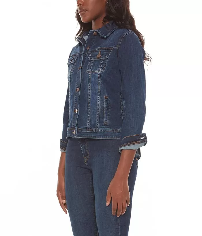 Gabriella Classic Denim Jacket in Cool Starry Night