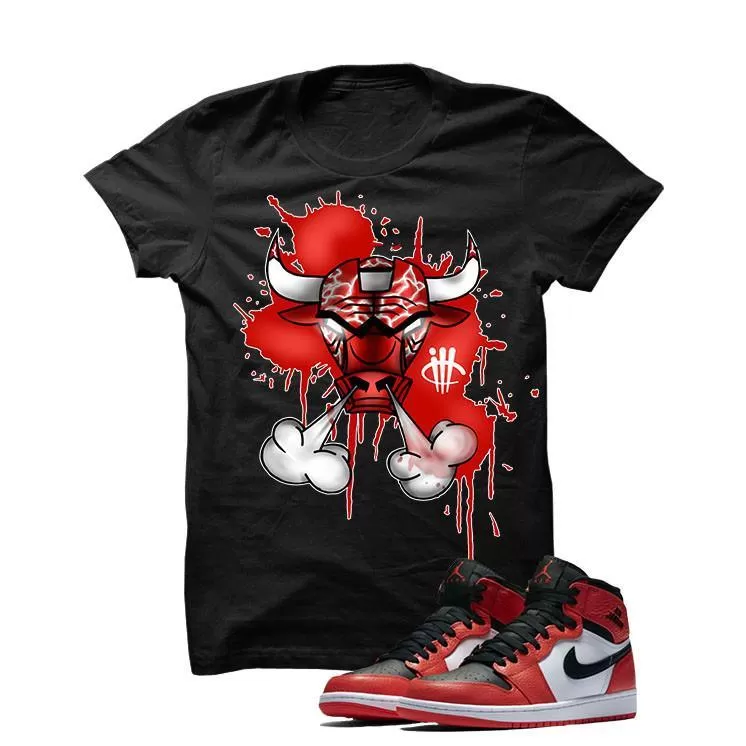 Jordan 1 Max Orange Black T Shirt (Iron Bull)