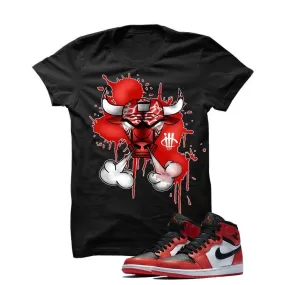 Jordan 1 Max Orange Black T Shirt (Iron Bull)