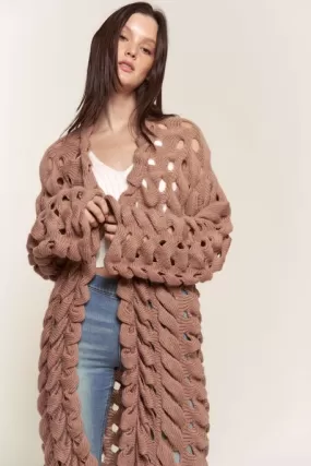 Loop Knit Open Cardigan