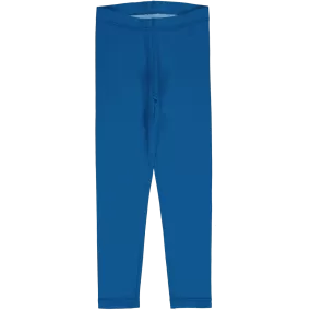 Maxomorra Blue Organic Cotton Solid Leggings