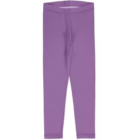 Maxomorra Purple Organic Cotton Solid Leggings