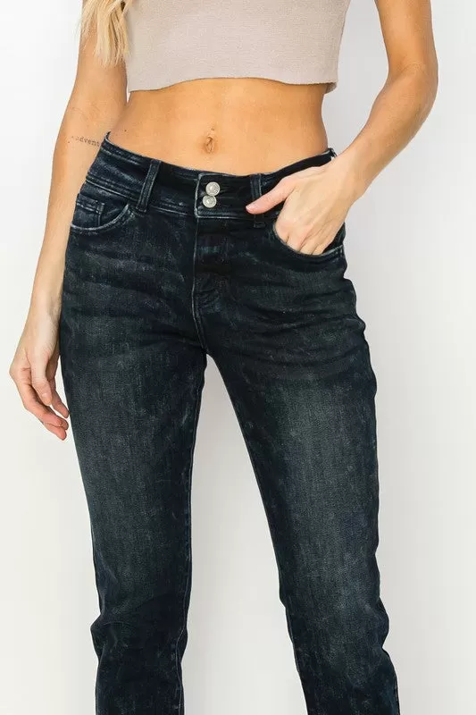 MID RISE CIGARETTE JEANS