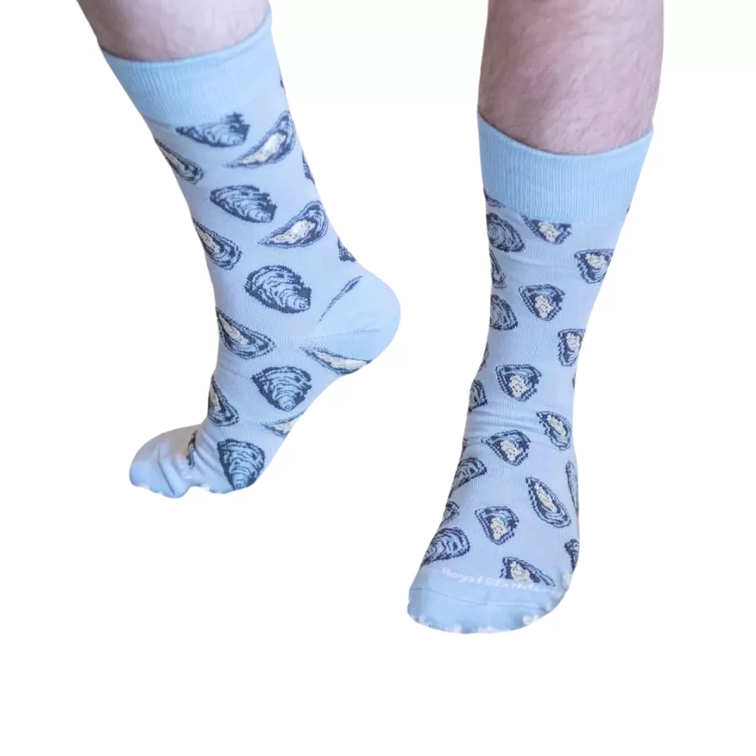 Oyster Socks - (blue or grey)