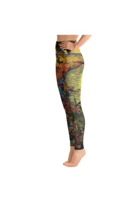 Red Vineyard - Van Gogh - Yoga Leggings