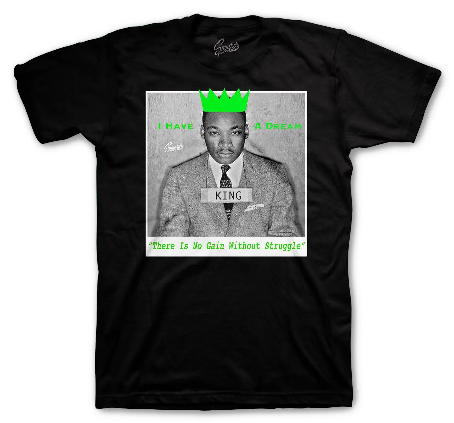 Retro 6 Electric Green Shirt - Freedom - Black