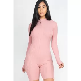 Ribbed Knit Romper