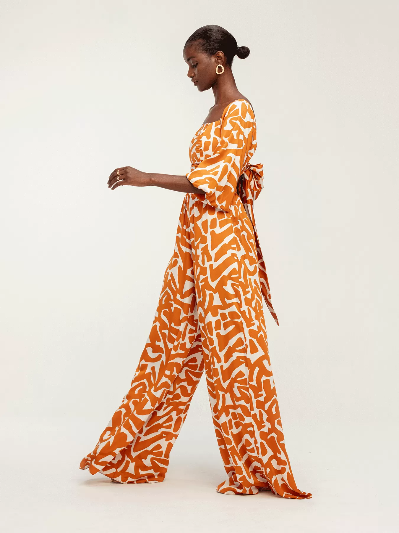 Sustainable Hana Pants - Tali Orange