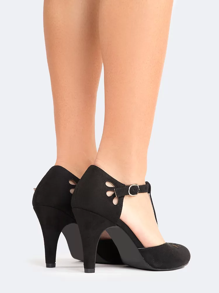 T Strap Mary Jane Heels