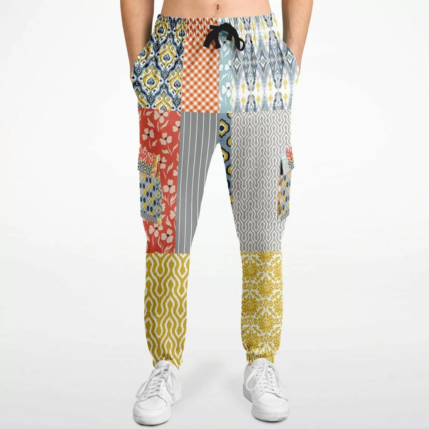 Tallulah Bankhead Yellow Patchwork Unisex Cargo Sweats