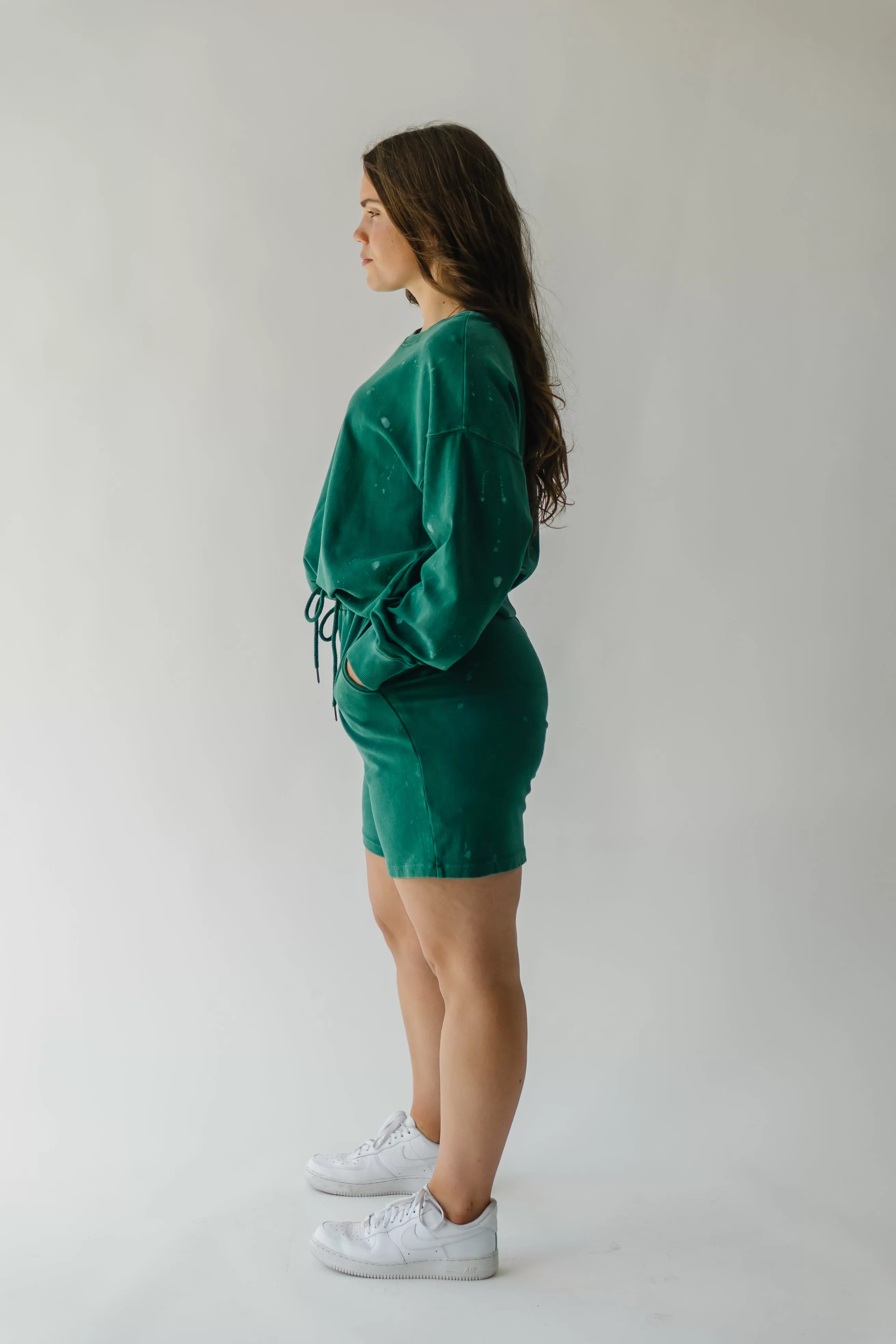 The Roswell Drawstring Shorts in Washed Green