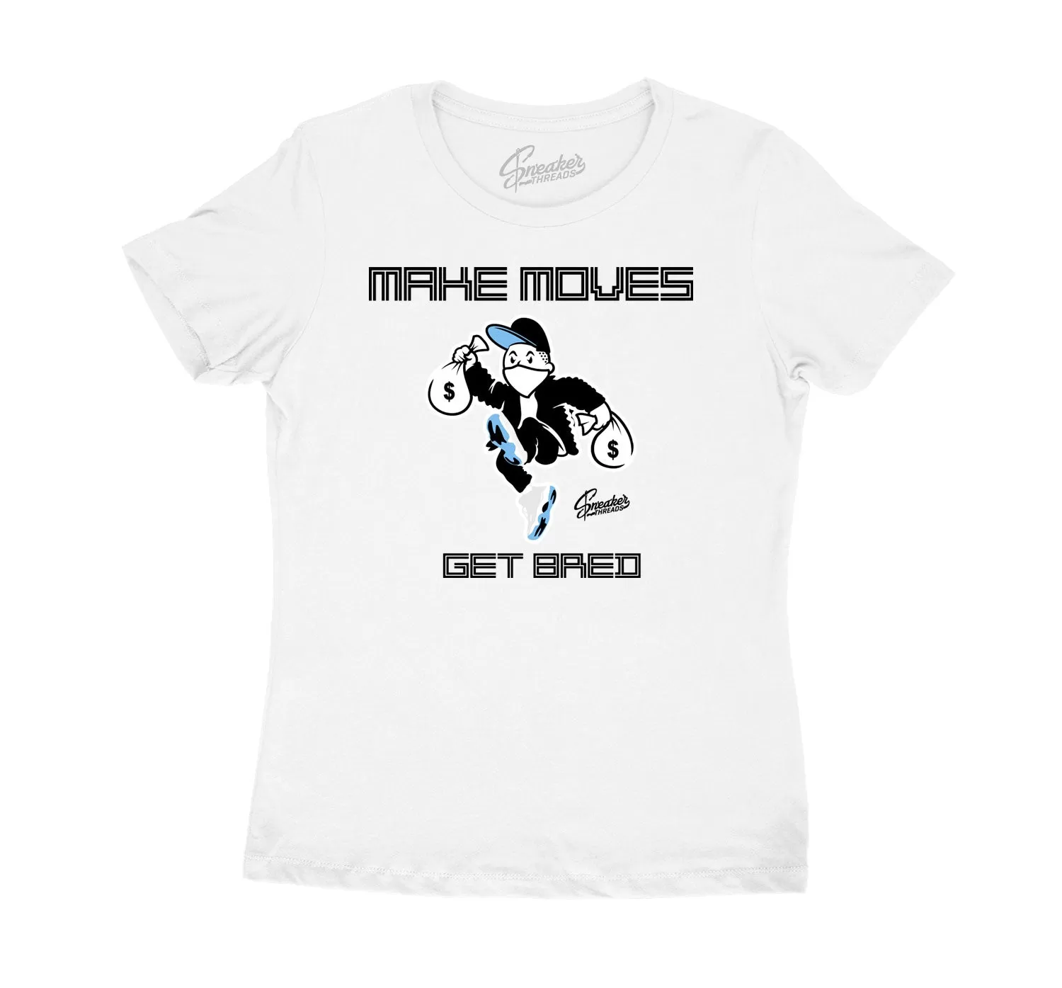 Womens Legend Blue 11 Shirt - Make Moves - White